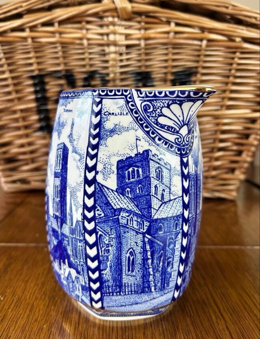 英国ティーメイカー　リントンズ　ブルーアンドホワイト　ジャグ　ピッチャー