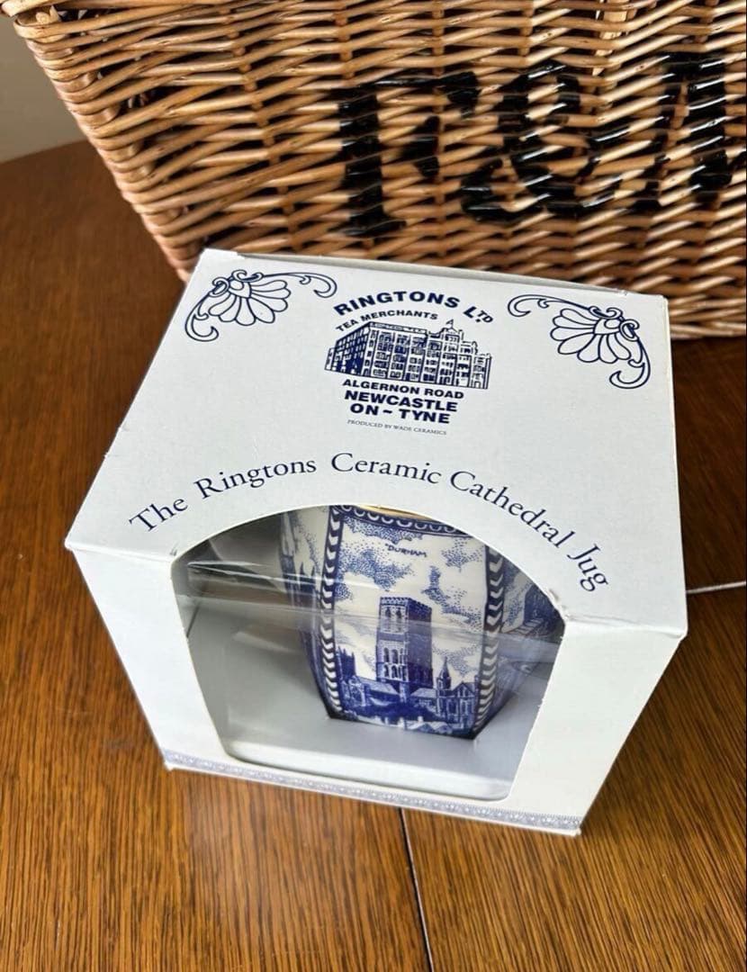 英国ティーメイカー　リントンズ　ブルーアンドホワイト　ジャグ　ピッチャー