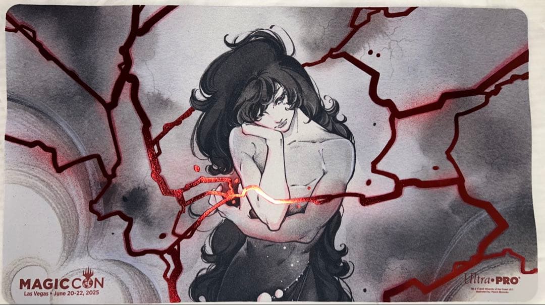 マジックコン限定　peach桃子先生　稲妻プレイマットfoil 未使用