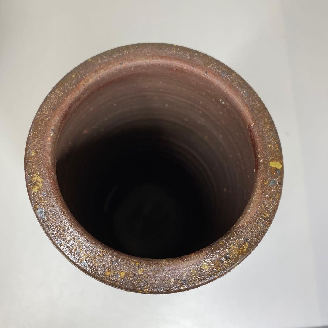 出来良　藤原雄　花瓶　共箱　高さ約25㎝　東さ7-0520①