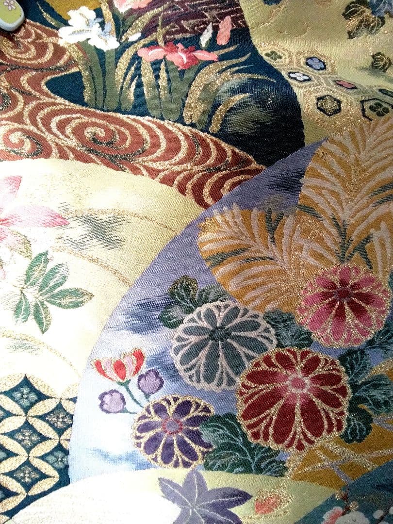 振袖フルセット、正絹紅型振袖、成人式、重ね衿、帯揚げ帯締め、西陣袋帯、襦袢