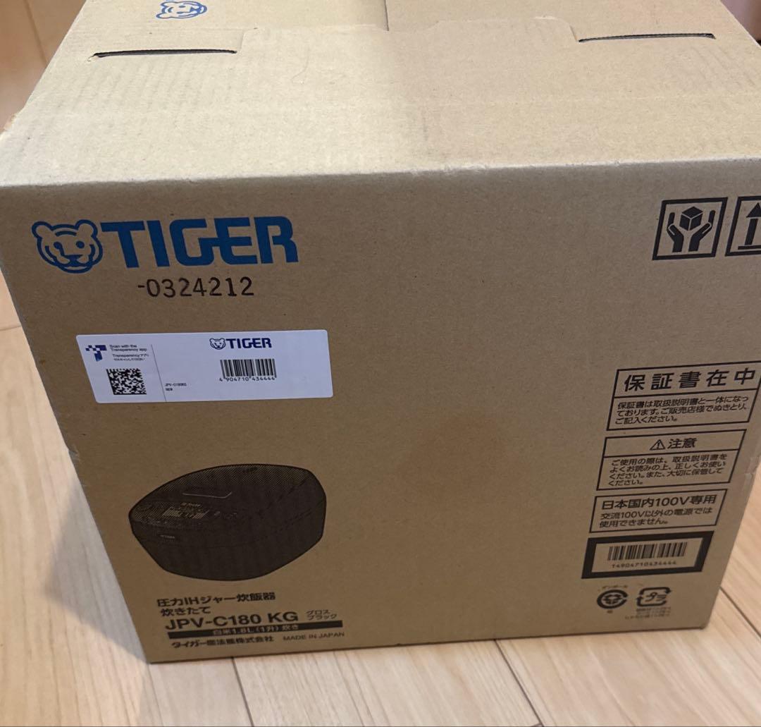 タイガー TIGER 圧力IH　炊飯器 JPV-C180KG