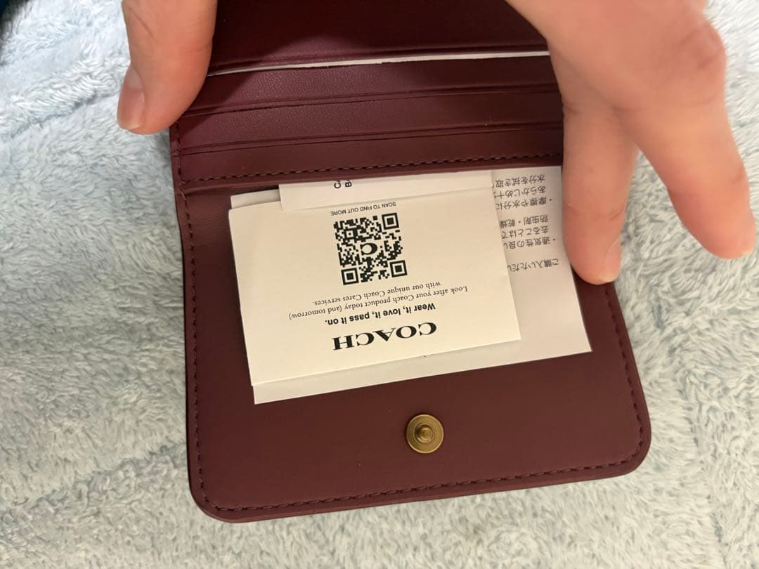 COACH コーチ　ミニトライフォールドウォレット　シグネチャー　ブラウン