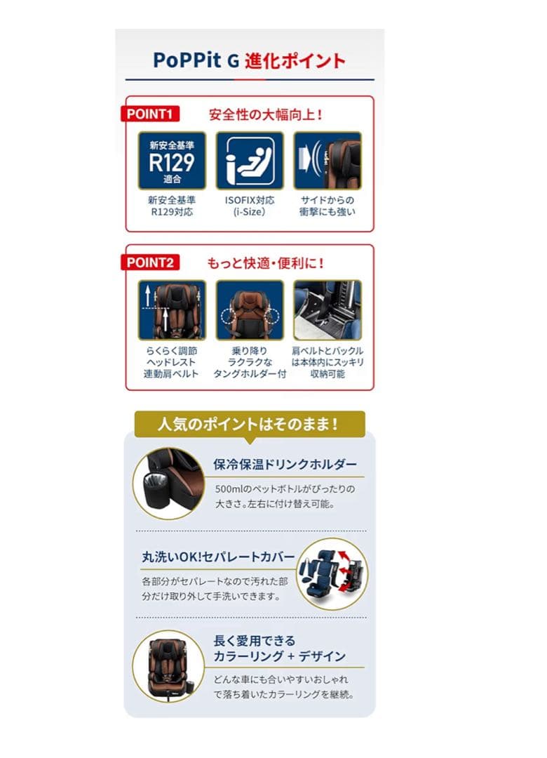 【新品・未開封】Nebio ネビオ チャイルドシート【R129適合/ISOFIX