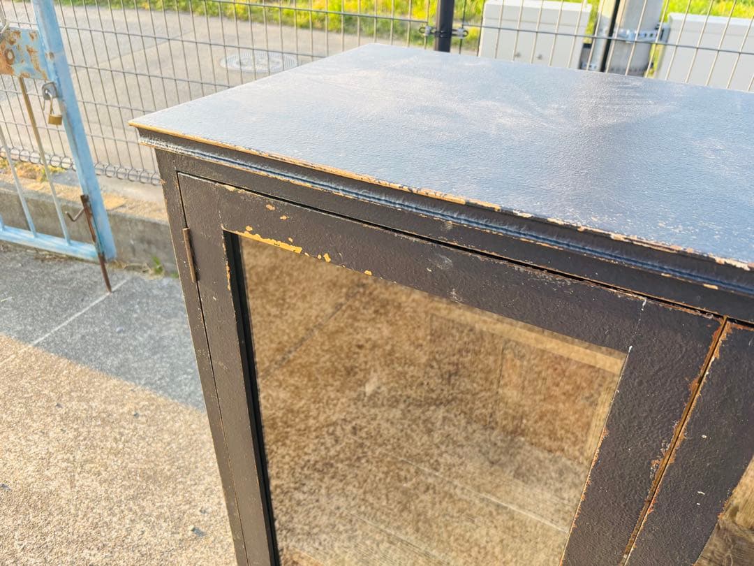 J31★関家具★ジョーカー 下台開き戸ガラス アンティーク キャビネット 両開き