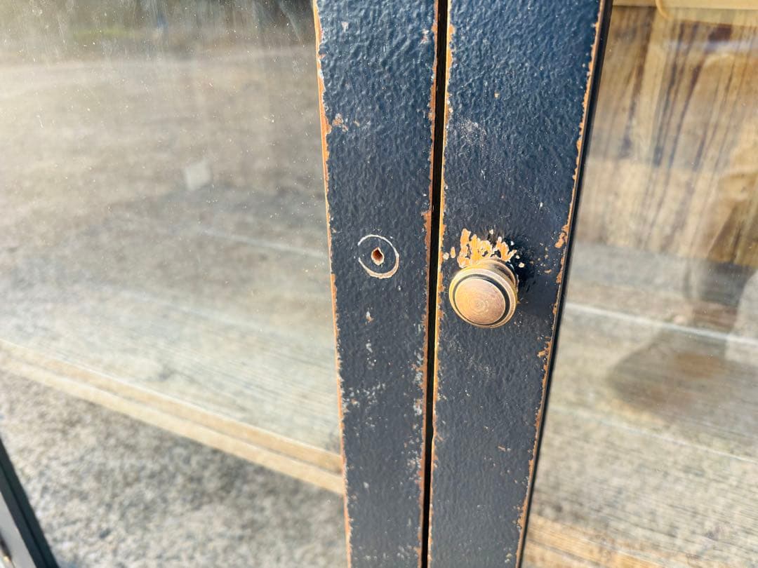 J31★関家具★ジョーカー 下台開き戸ガラス アンティーク キャビネット 両開き