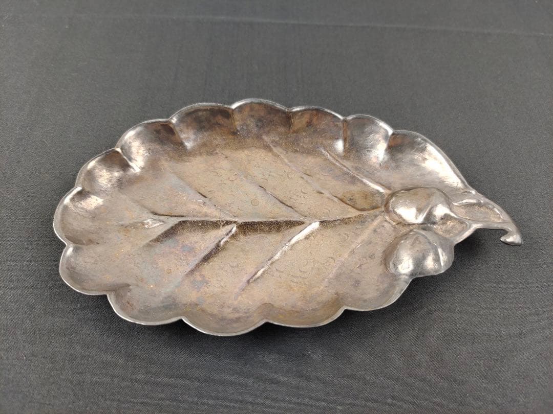 純銀茶葉盆　美術品　茶道具　小物入れ