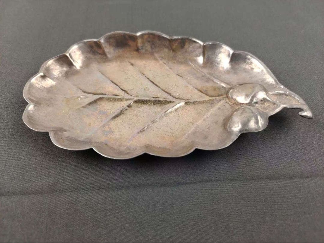 純銀茶葉盆　美術品　茶道具　小物入れ