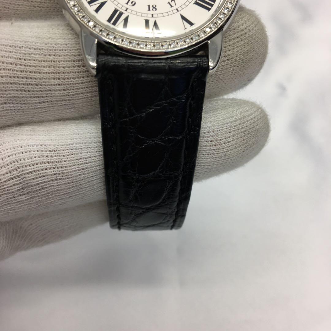 カルティエ CARTIER ロンドソロ ダイヤ クォーツ メンズ 稼働品