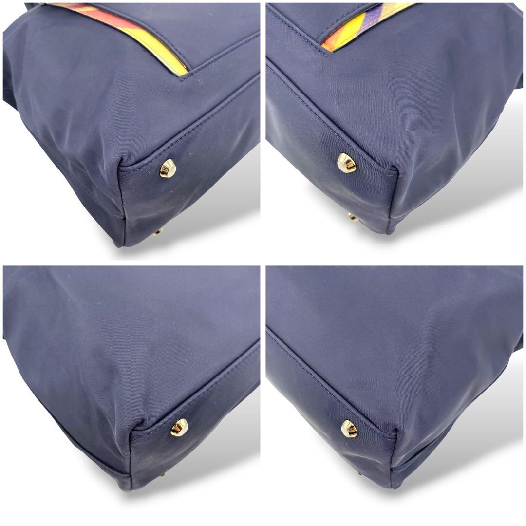 【美品】ポールスミス トートバッグ ビジネスバッグ マルチストライプ A4収納