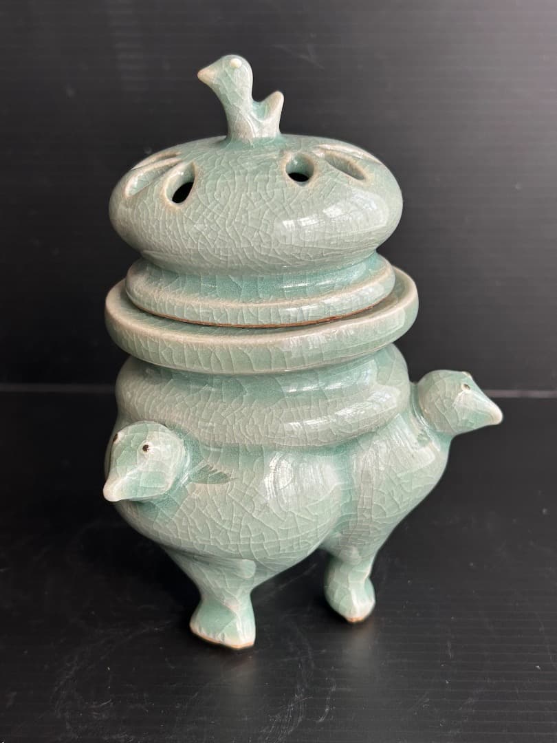 香炉 (韓国人間国宝 池順鐸 作) 　　　(価格見直し ¥10,800→ )