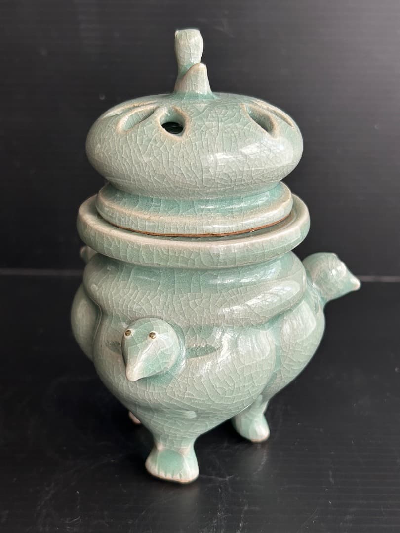 香炉 (韓国人間国宝 池順鐸 作) 　　　(価格見直し ¥10,800→ )