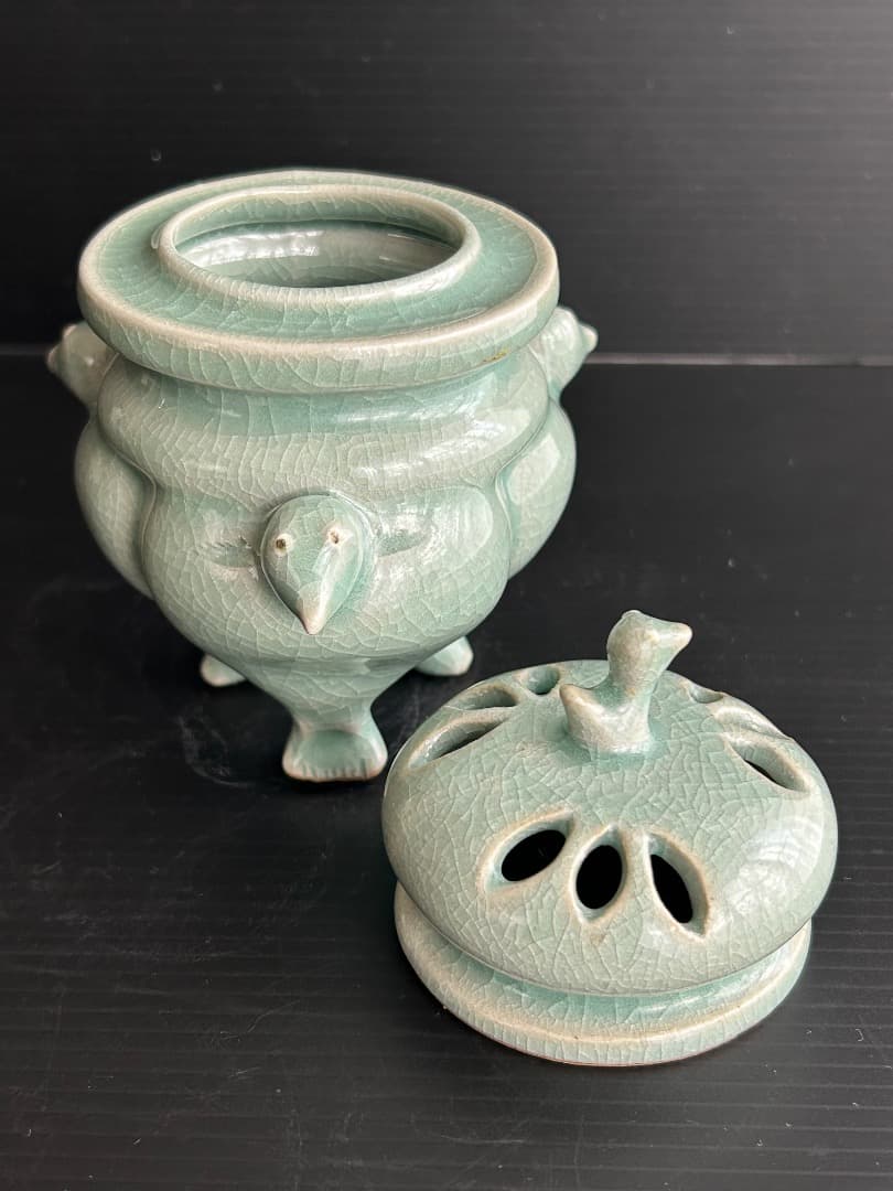 香炉 (韓国人間国宝 池順鐸 作) 　　　(価格見直し ¥10,800→ )