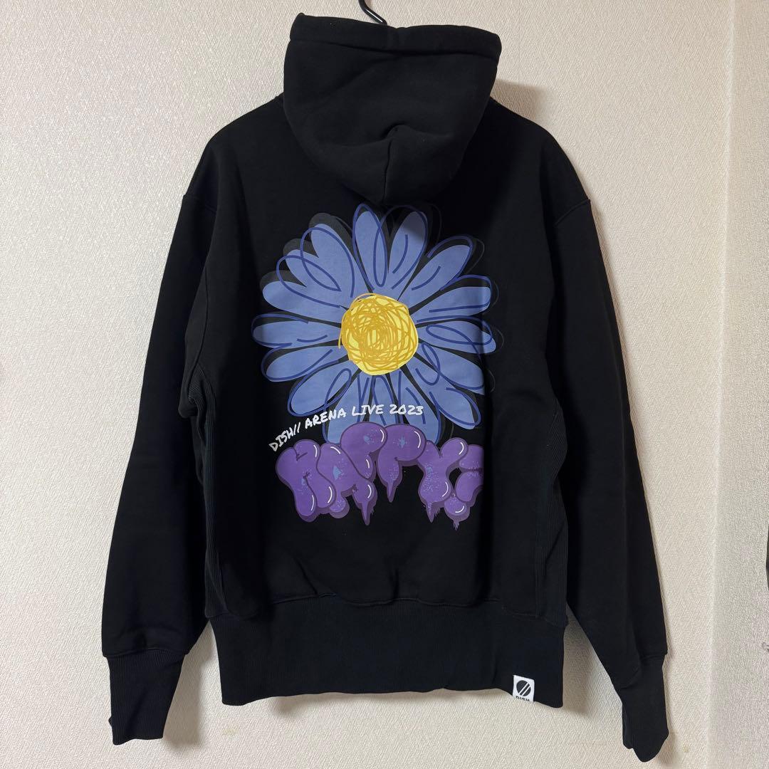 DISH// HAPPY？ フーディー パーカー トレーナー M 黒 ブラック