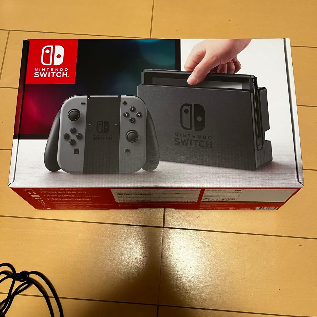 【美品】Nintendo Switch 本体 グレー バッテリー新品 初期化済