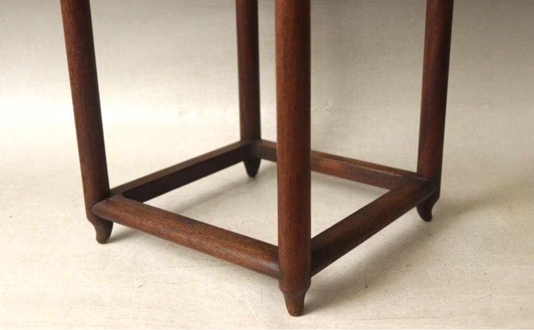 唐木　紫檀？　高足　花台　小物上げ　飾り台■