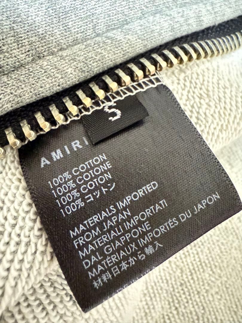 AMIRI ダメージ加工 ジップパーカー グレー