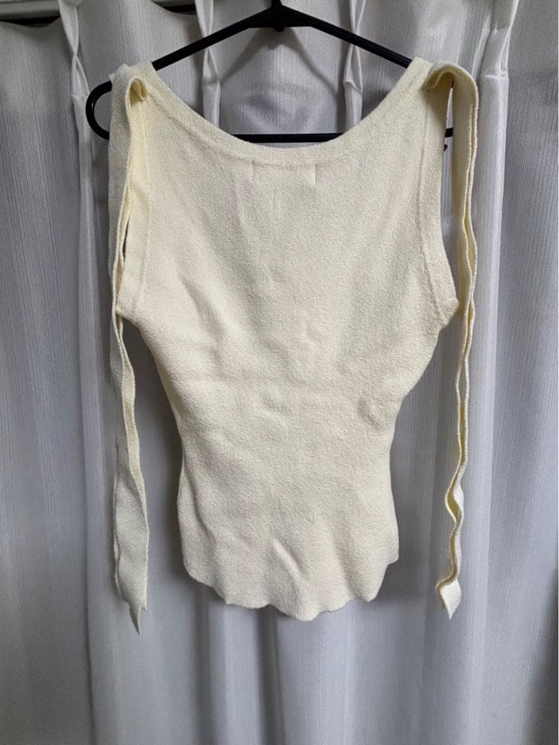 andmary Avrill ribbon tops アイボリー