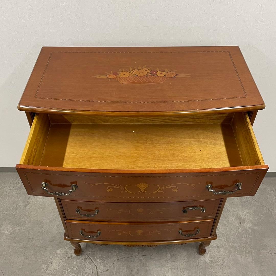 SNT1300 イタリア製 猫脚 チェスト 5段 クラシック アンティ