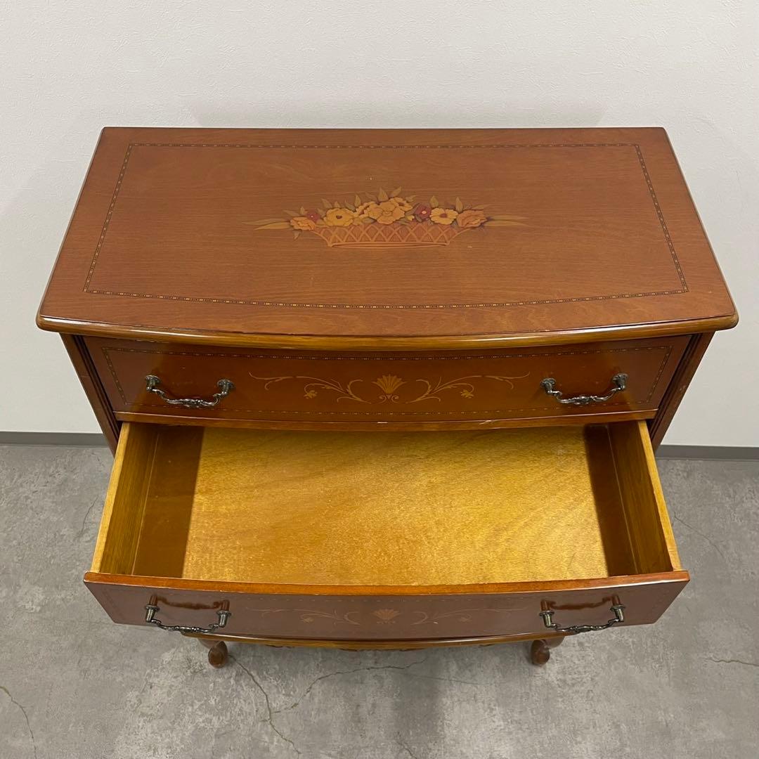 SNT1300 イタリア製 猫脚 チェスト 5段 クラシック アンティ