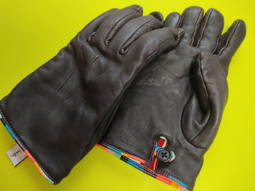Paul Smith ダークブラウン レザー手袋 24cm