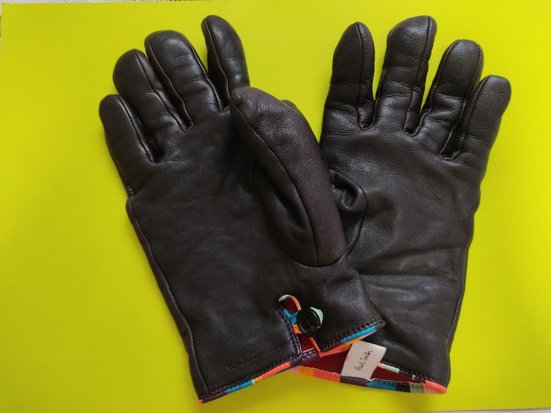 Paul Smith ダークブラウン レザー手袋 24cm