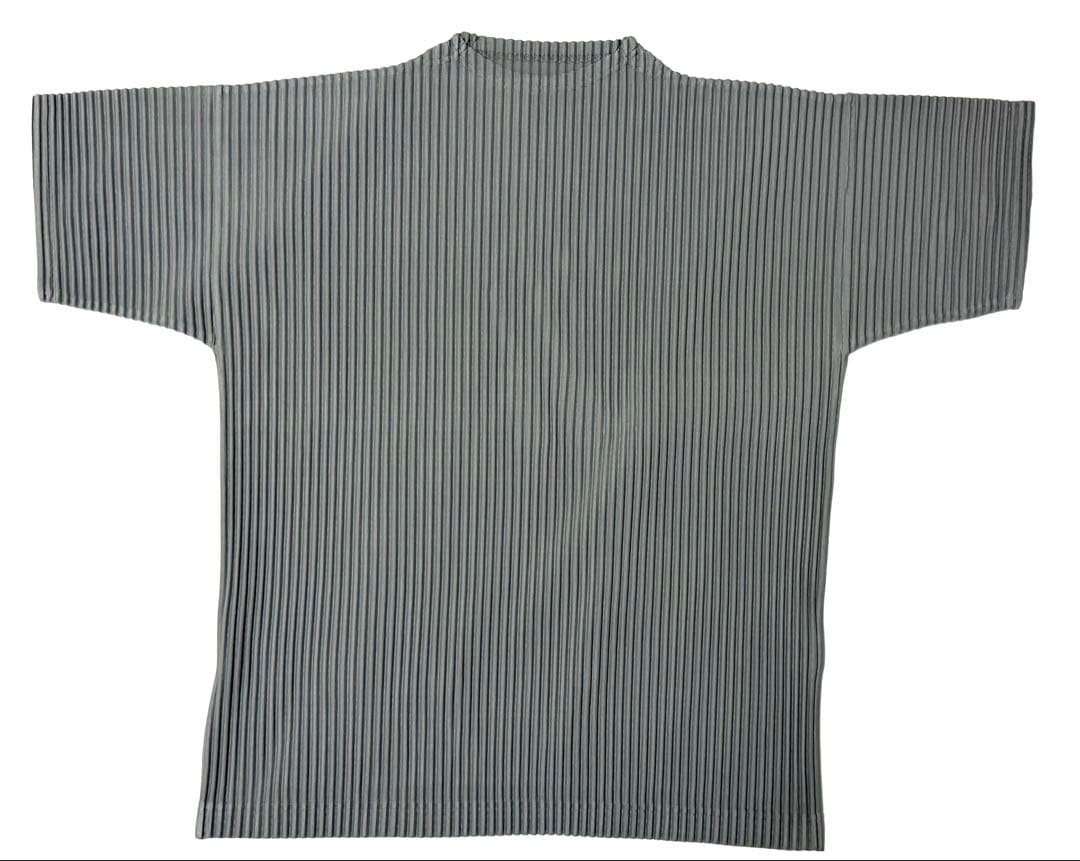 オムプリッセ モックネックTシャツ グレー