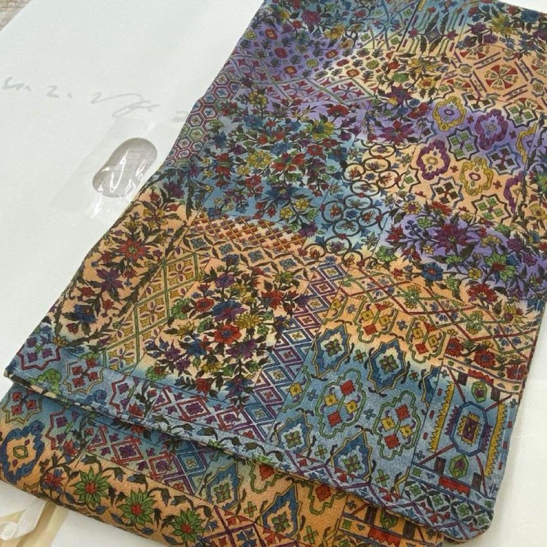 さとぴん様　　　　正絹　袷　更紗　小紋　広衿　オリエンタル　ちりめん