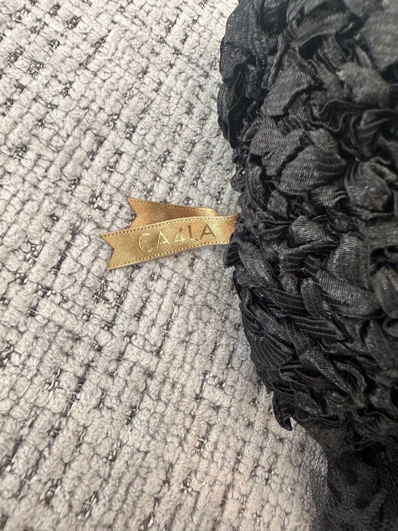 CAALA リボン付き黒ヘアバンド