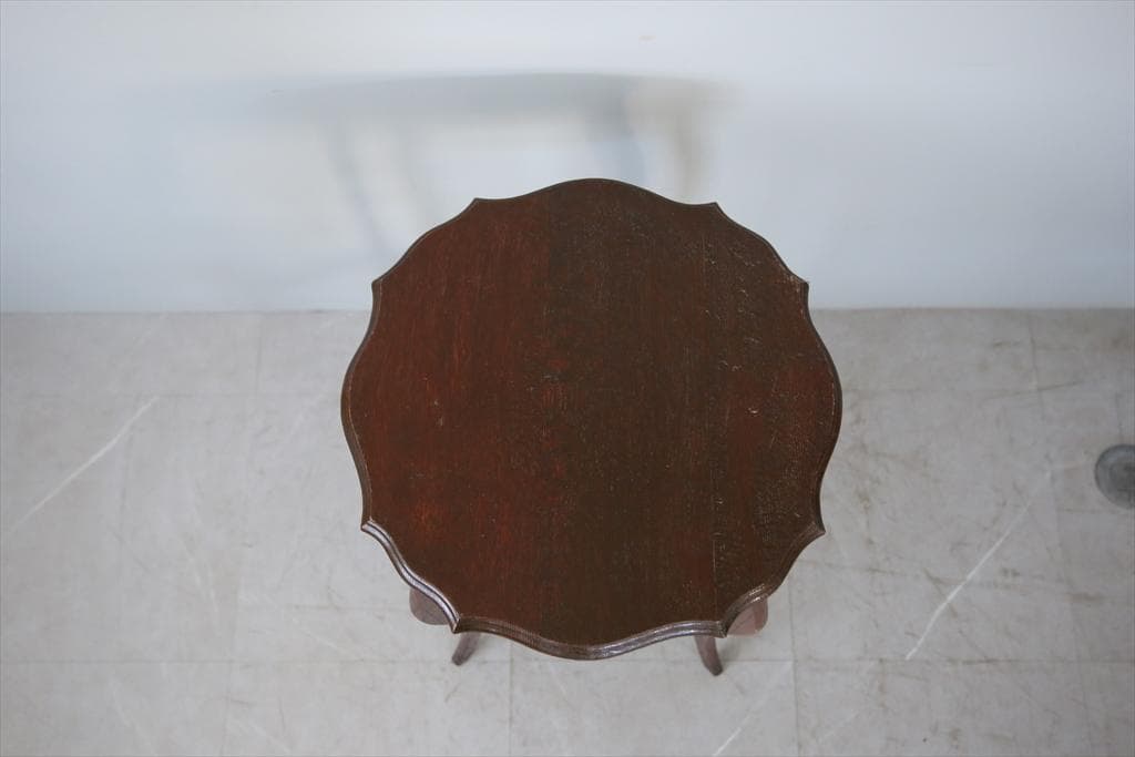 英国アンティーク木製サイドテーブル/オケージョナル机/飾り棚/花台(87-116