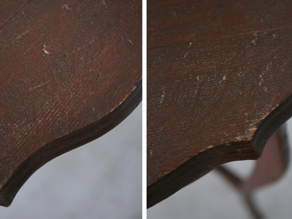 英国アンティーク木製サイドテーブル/オケージョナル机/飾り棚/花台(87-116