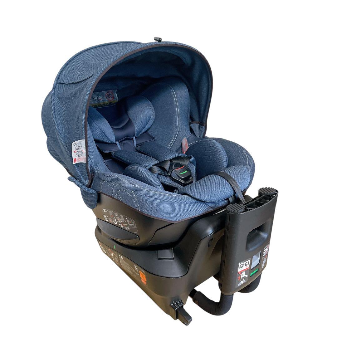 エールべべ　クルット4i Oui デニムブルー　ISOFIX 新生児　カーメイト