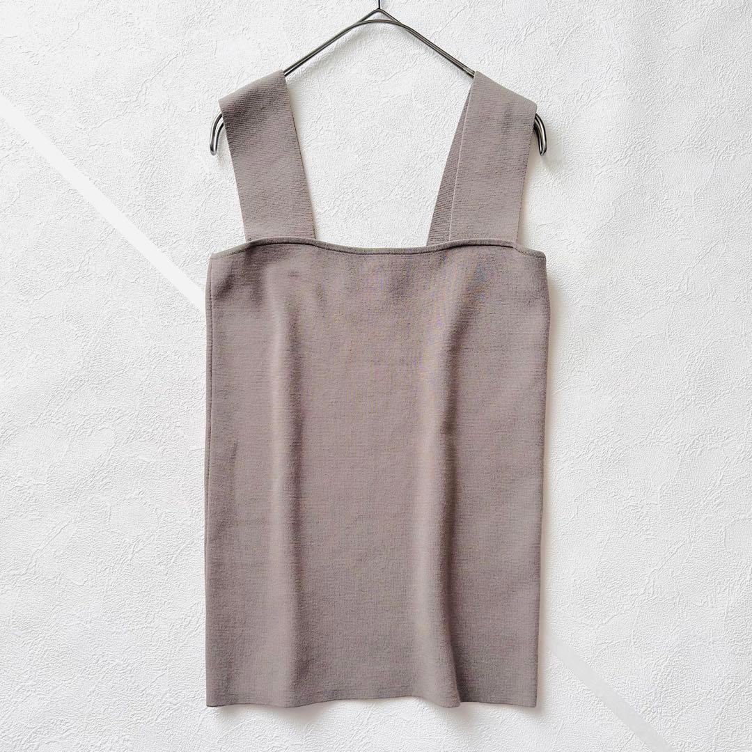 2081A 美品 カオス シルクコンニットタンク タンクトップ グレージュ