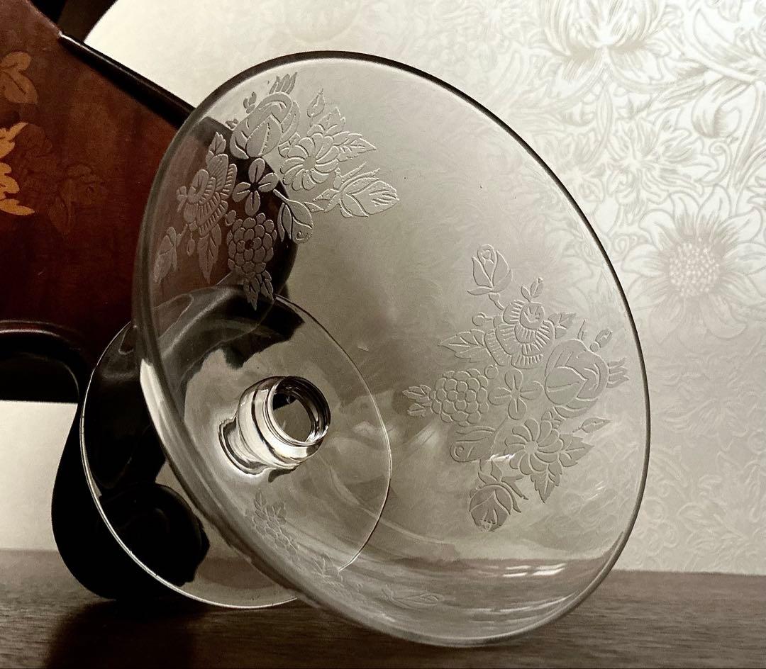 オールド バカラ ブーケ(BOUQUET) シャンパン クープ