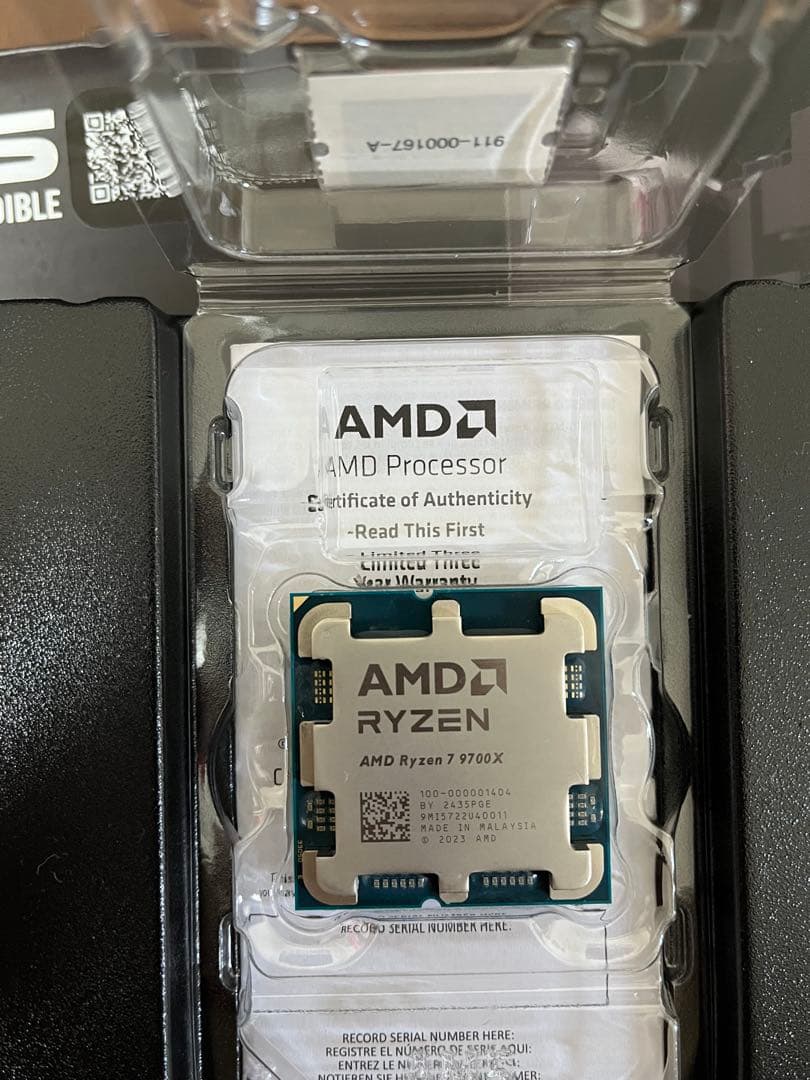 グラフィックボード・グラボ・ビデオカード Ryzen 7 9700X + ASUS TUF B650-PLUS WIFI