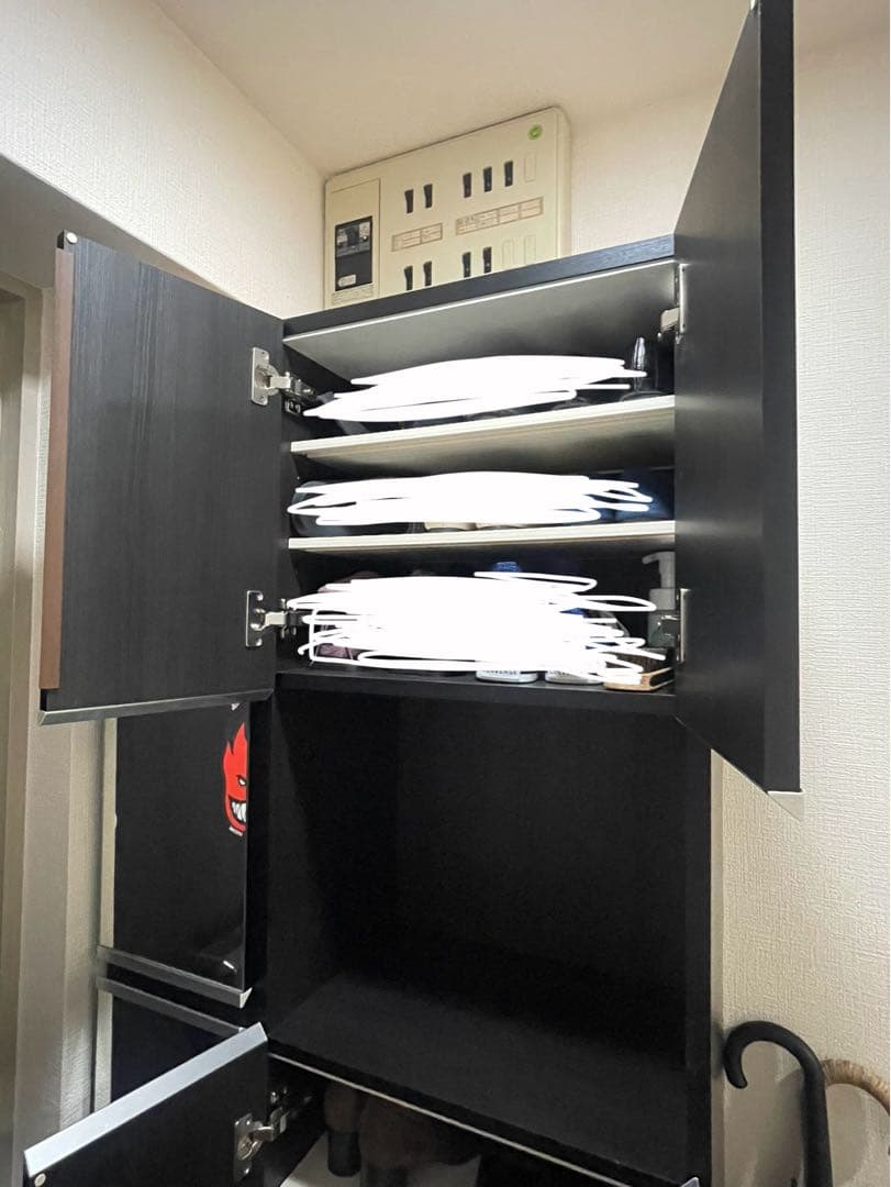 くまちゃんさん専用【美品】シューズボックス　ダークブラウン　靴箱