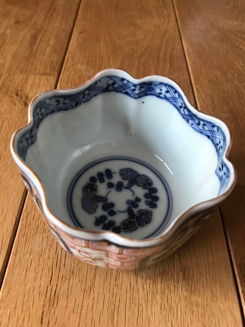 大聖寺伊万里　古伊万里　伊万里　色絵　金彩　向付　輪華鉢　5客