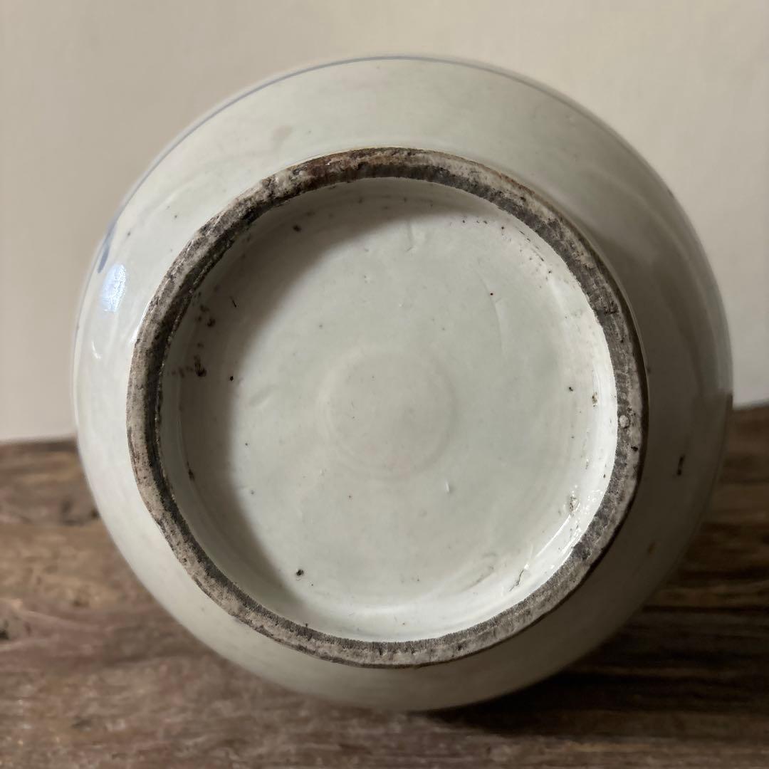 古伊万里染付徳利瓶　古道具　アンティーク　骨董　壷　花瓶　花入　白磁　検:李朝