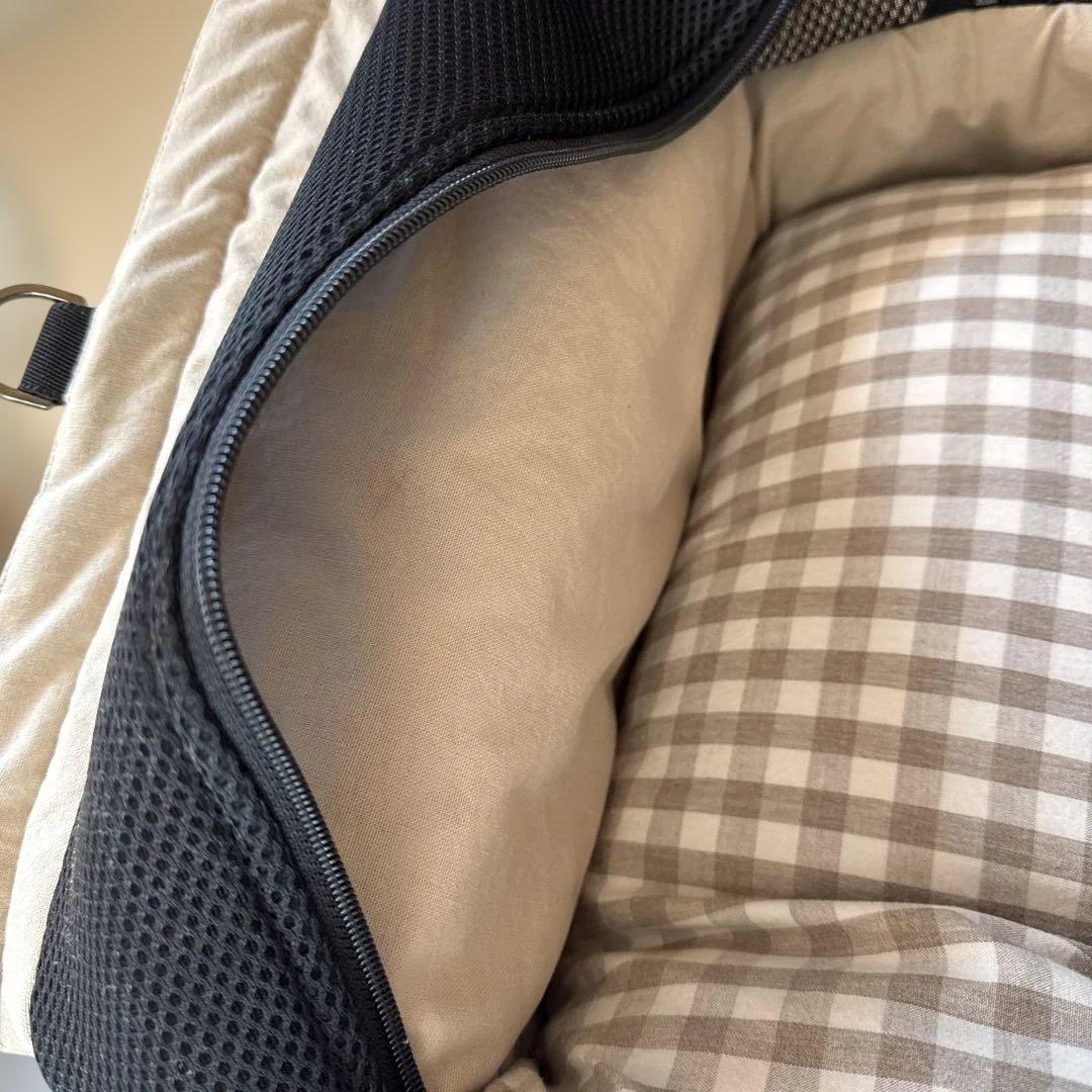 DOUBLE COMMA ベージュキャリーバッグ