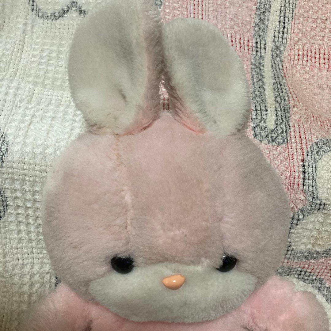 昭和レトロ　ヴィンテージ 吉徳　うさぎ　クリーミー　ぬいぐるみ　中古品　難あり