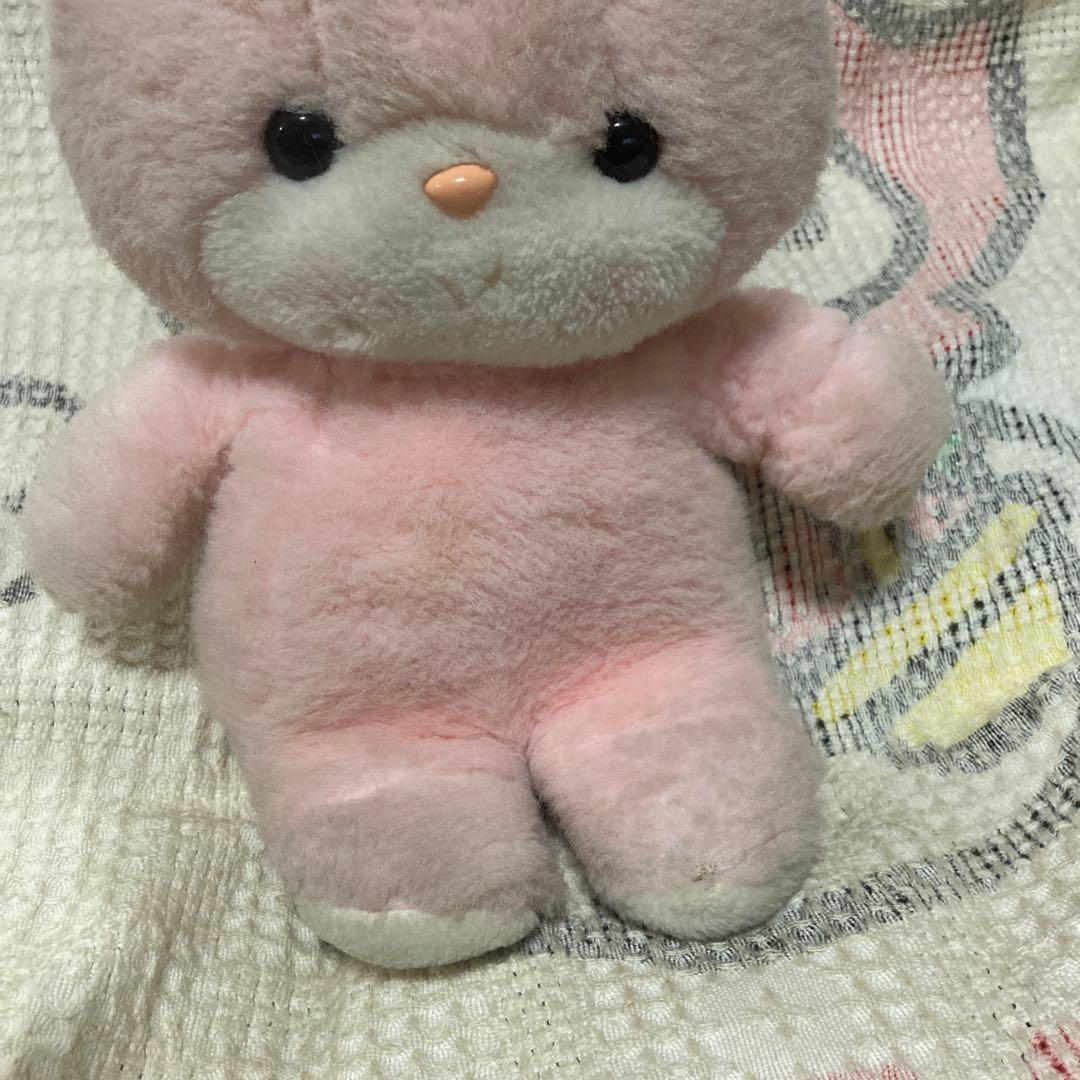 昭和レトロ　ヴィンテージ 吉徳　うさぎ　クリーミー　ぬいぐるみ　中古品　難あり