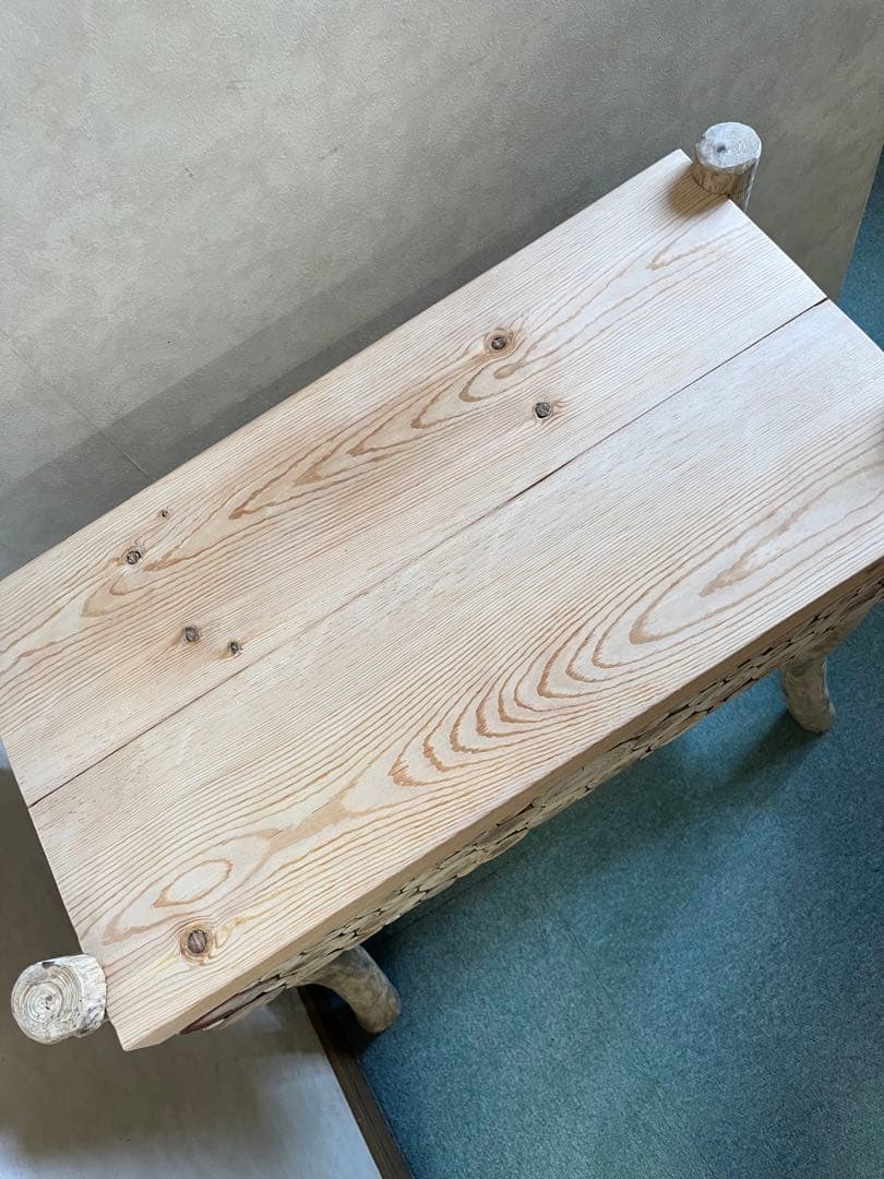 流木のサイドテーブルコーヒーテーブル引き出し付きチェストナイトテーブル