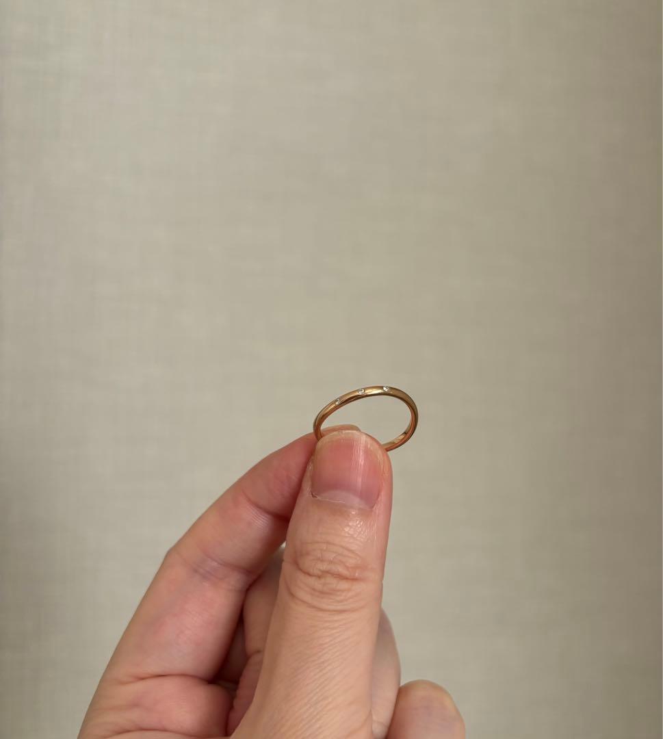 ete リング ピンクゴールド ダイヤ 13号
