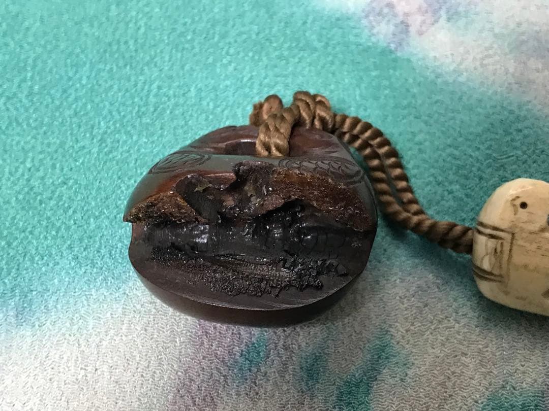 牛と農夫の図　蒔絵印籠　江戸時代中期