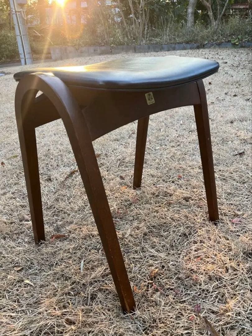 美品 秋田木工 スタッキング スツール チェア 椅子 曲木