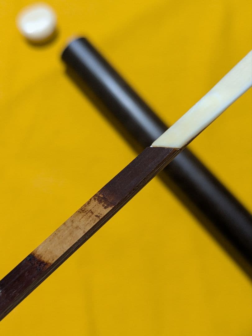 【閉店売り尽し】天然煤竹挟み継茶杓 定寸利休