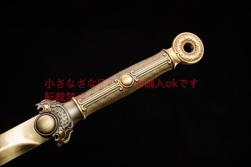 サンゴールド刺繍春刀-高性能マンガン鋼 古兵器 刀装具 日本刀 模造刀 居合刀