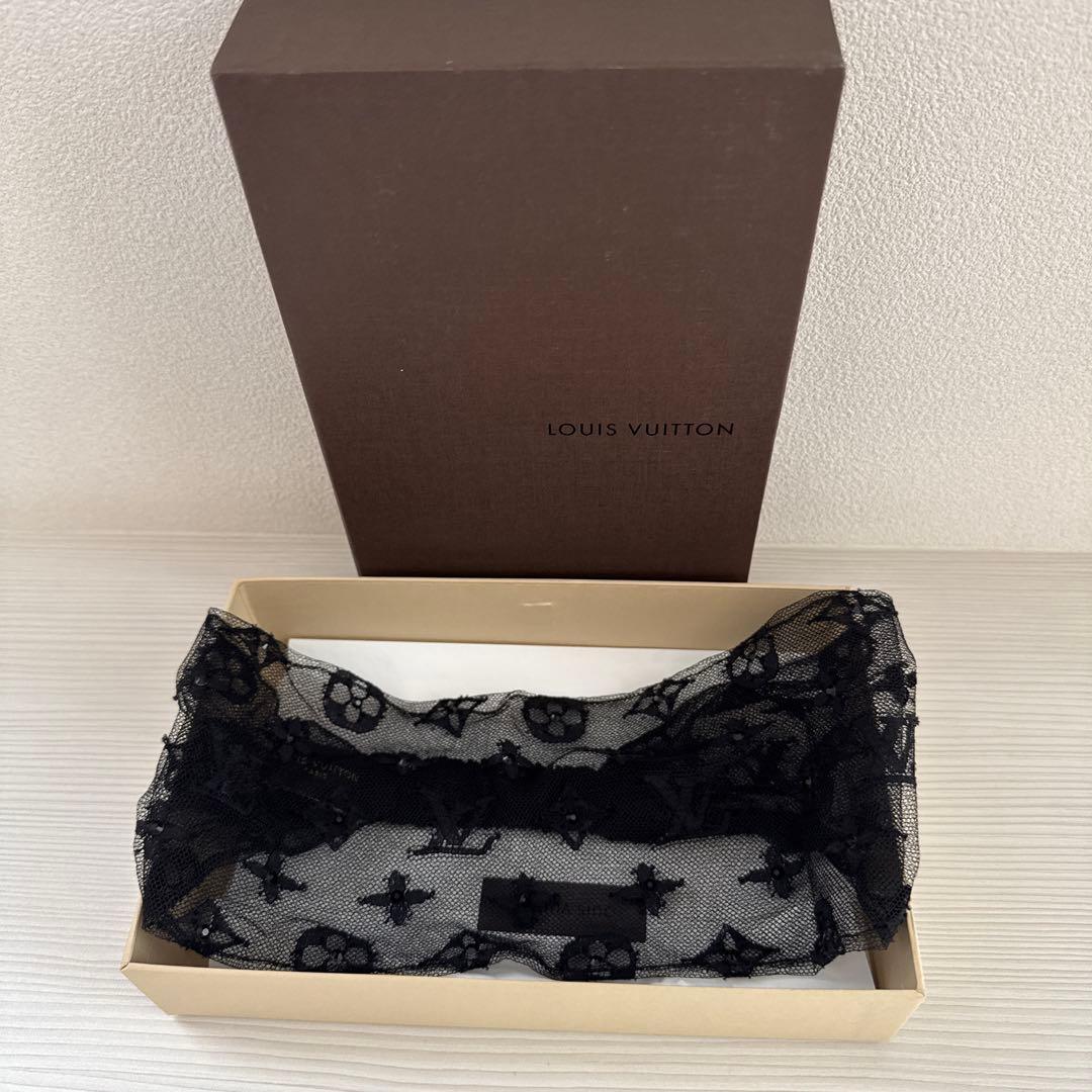マンズ　Louis Vuitton ブラックレースヘアバンド