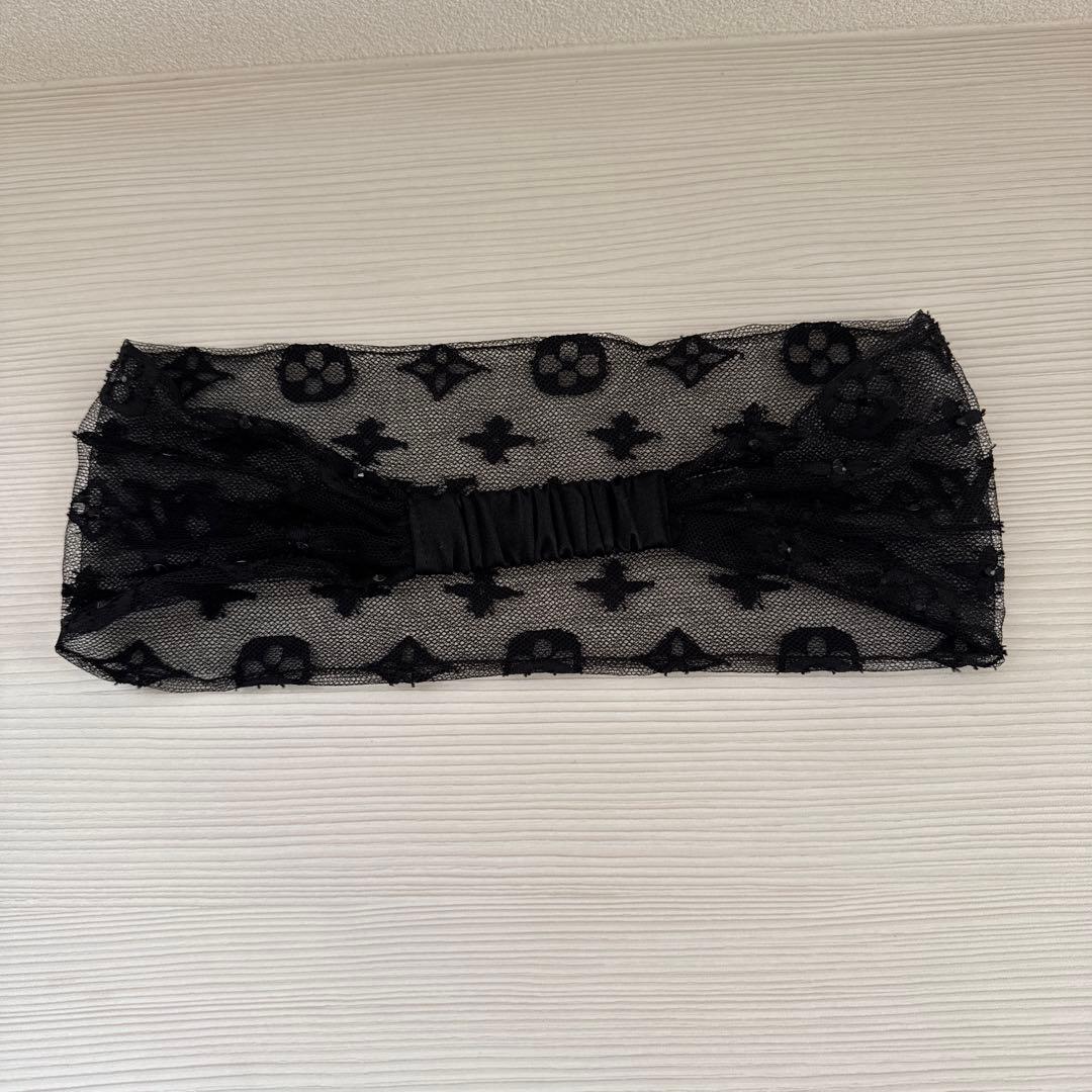 マンズ　Louis Vuitton ブラックレースヘアバンド