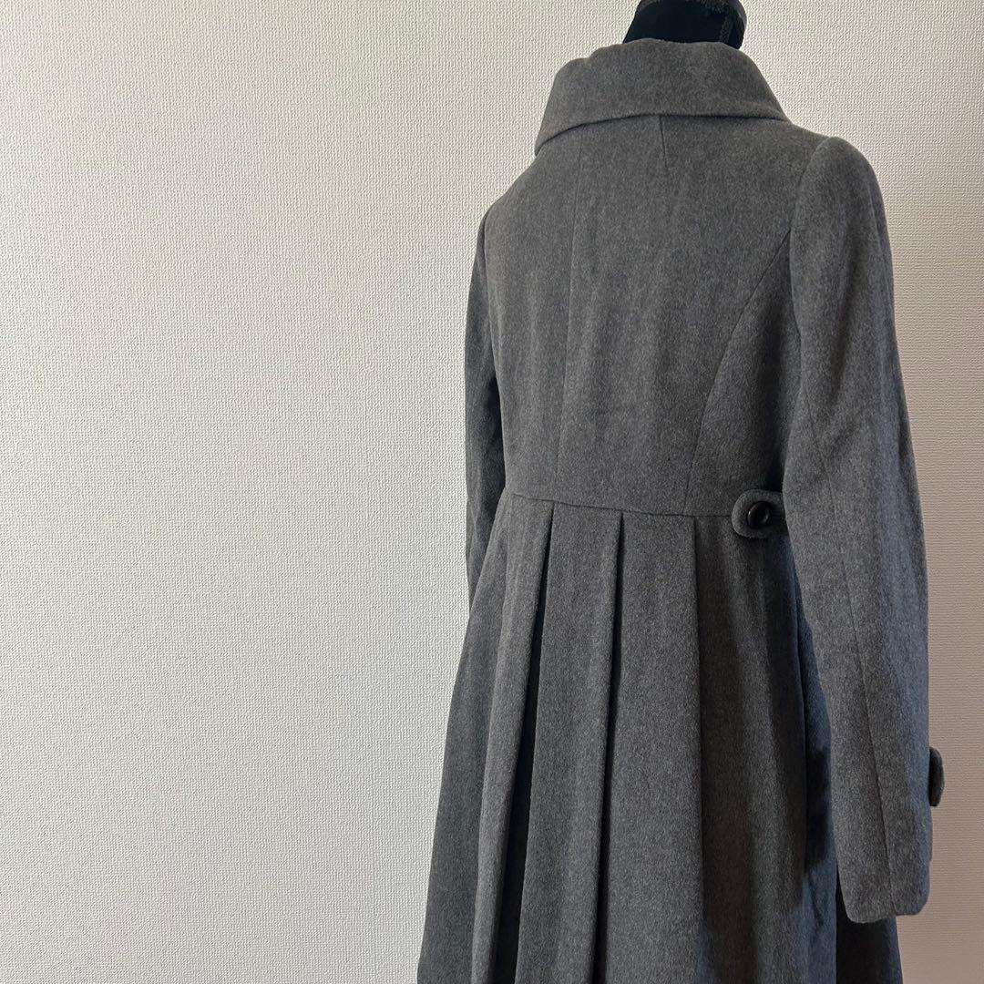 Mignon Rêve ピュアカシミヤ100% コート グレー Aライン 11号